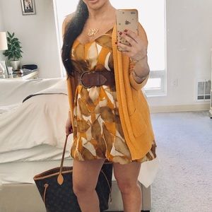 Jenni Kayne Leaf Leaves Bubble Hem Cami Dress